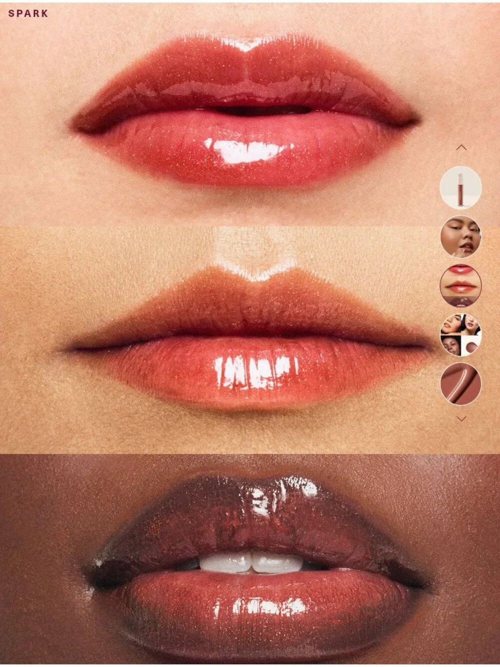 RARE BEAUTY Positive Light Luminizing Lip Gloss 'Spark' NWOB $20